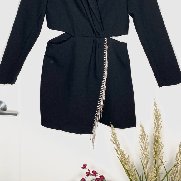 ZARA Cut Out Beaded Jumpsuit in Black Size Medium New With Tags | 0023/536/800 - Picture 10 of 12